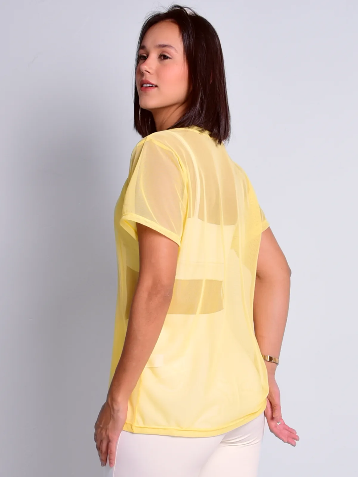 Tulle T-Shirt in Yellow — photo 2