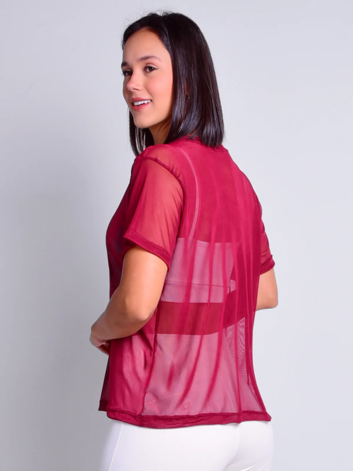 Camiseta Tule na cor Carmim — foto 2