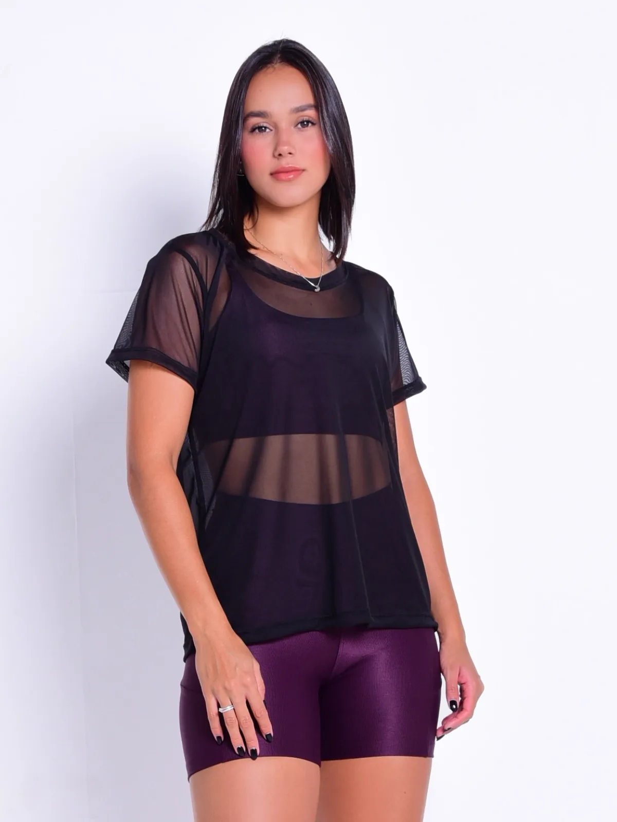 Tulle T-Shirt in Black — photo 1