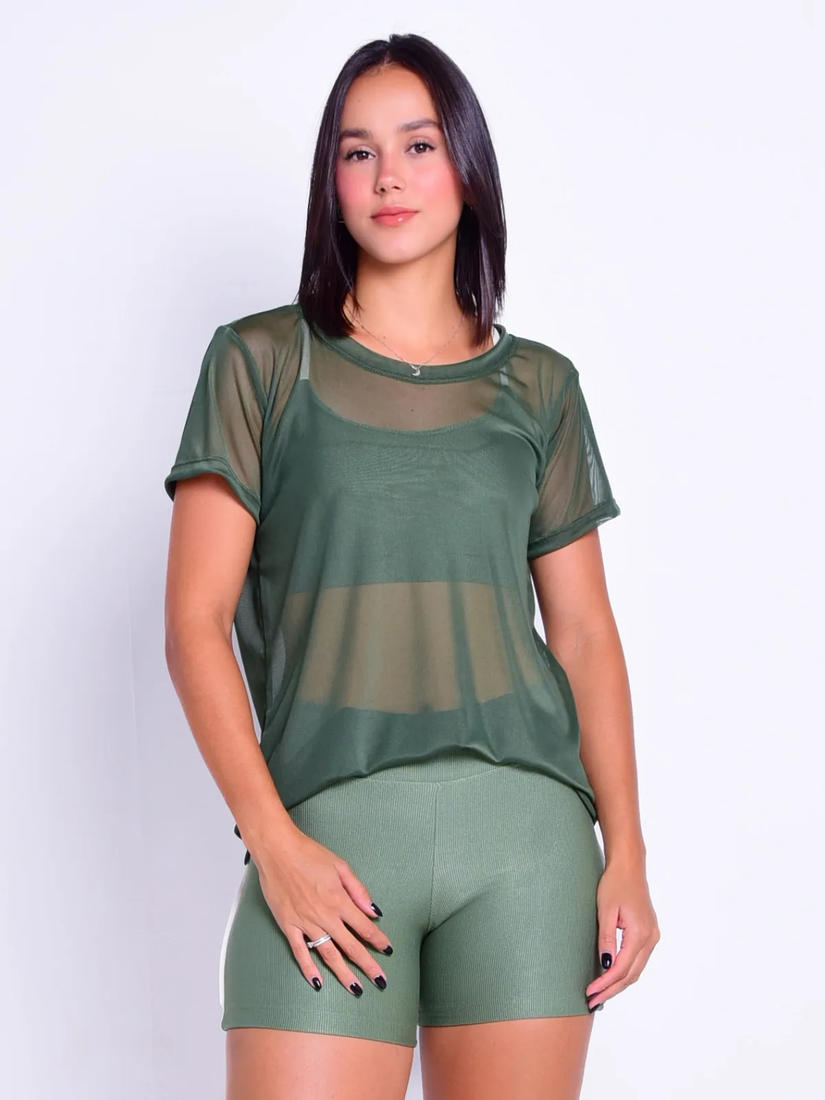 Camiseta Tule na cor Verde Militar — foto 1