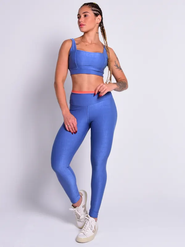 Infinite Bicolor in Denim Blue & Coral — photo 1