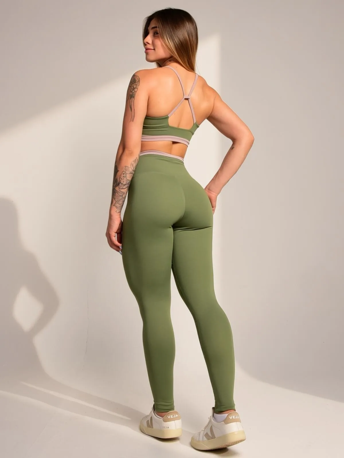 Shape Bicolor in Green & Nude — photo 2