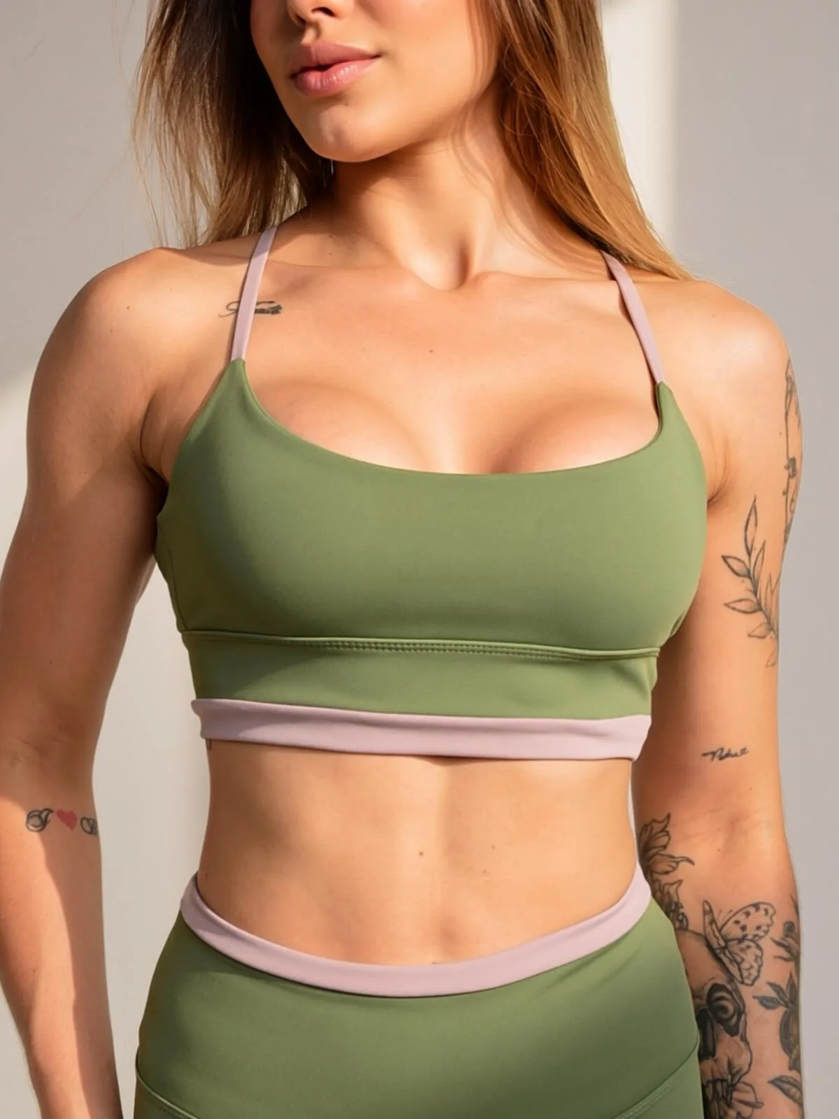 Shape Bicolor in Green & Nude — photo 3